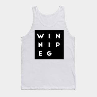 Winnipeg | White square, white letters | Canada Tank Top